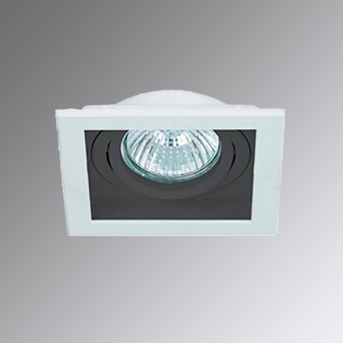 LC.BL.NS7001P - EMBUTIDO QUADRADO RECUADO FUNDO PRETO DIC.GU10 LED